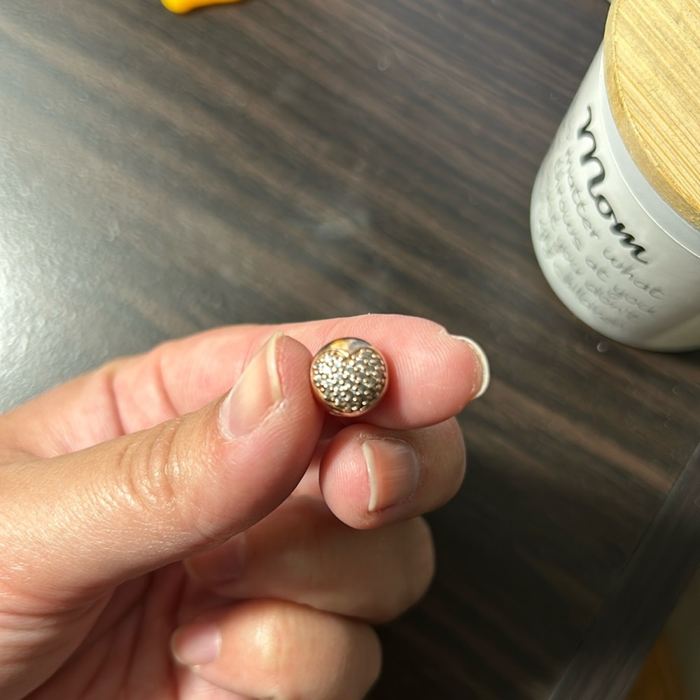 Retired rose gold pandora pave heart clip